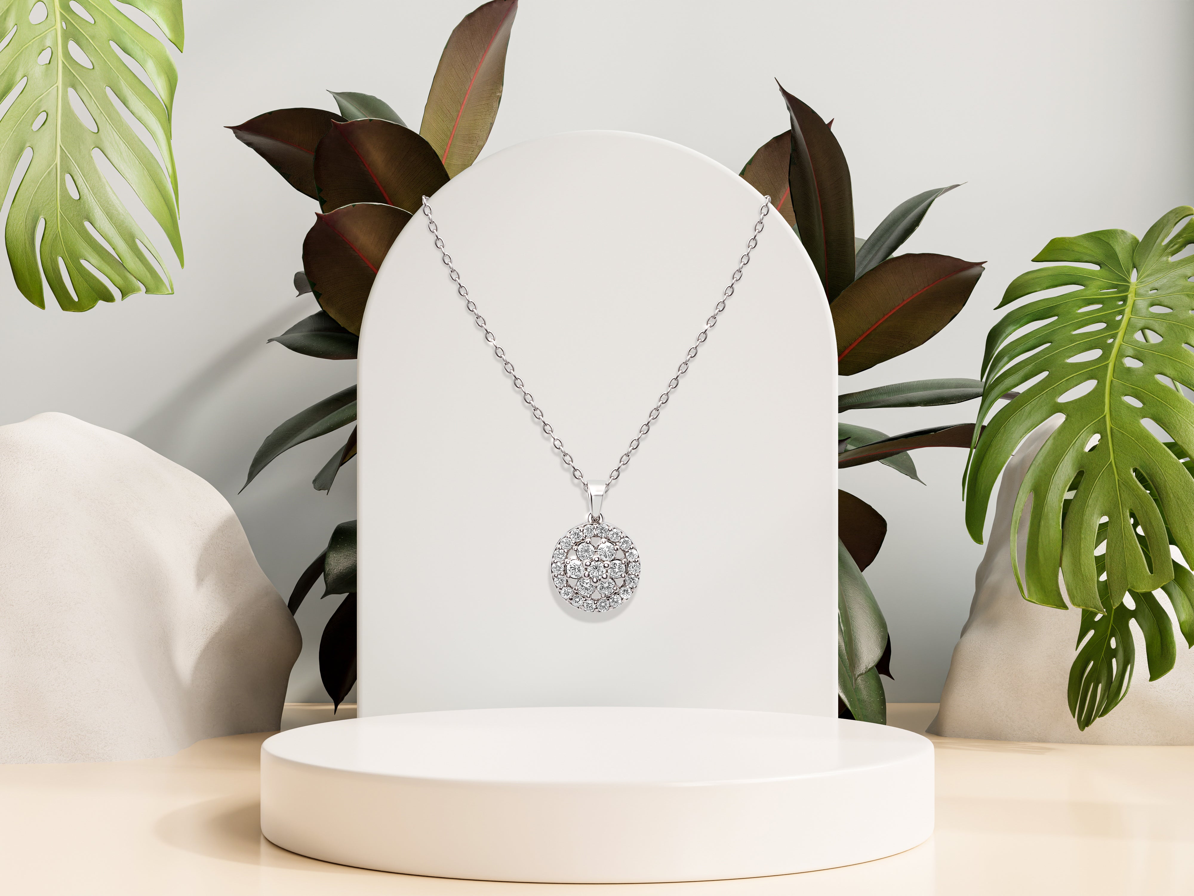 Oceane Diamond Cluster Pendant