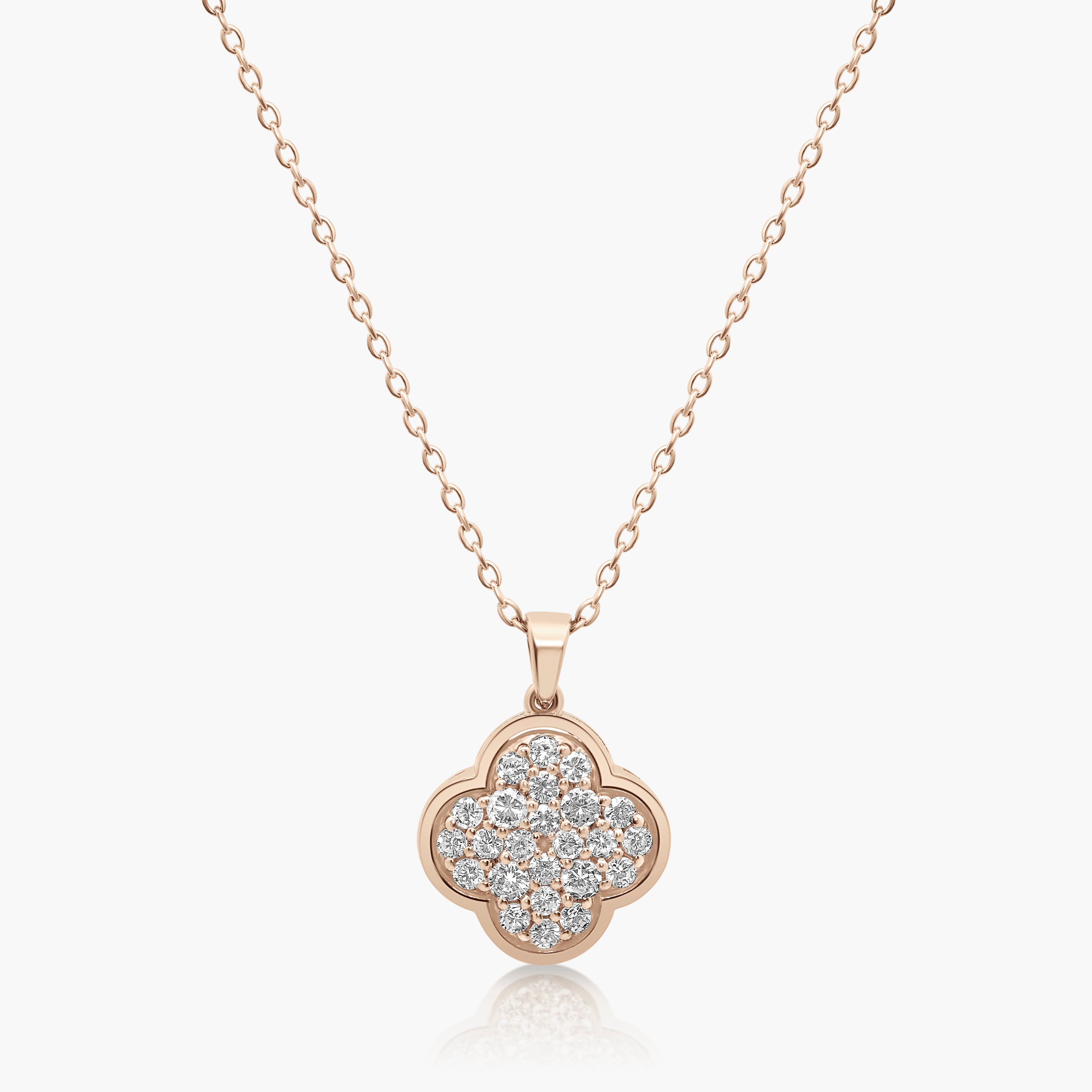Rhea Diamond Quatrefoil Pendant