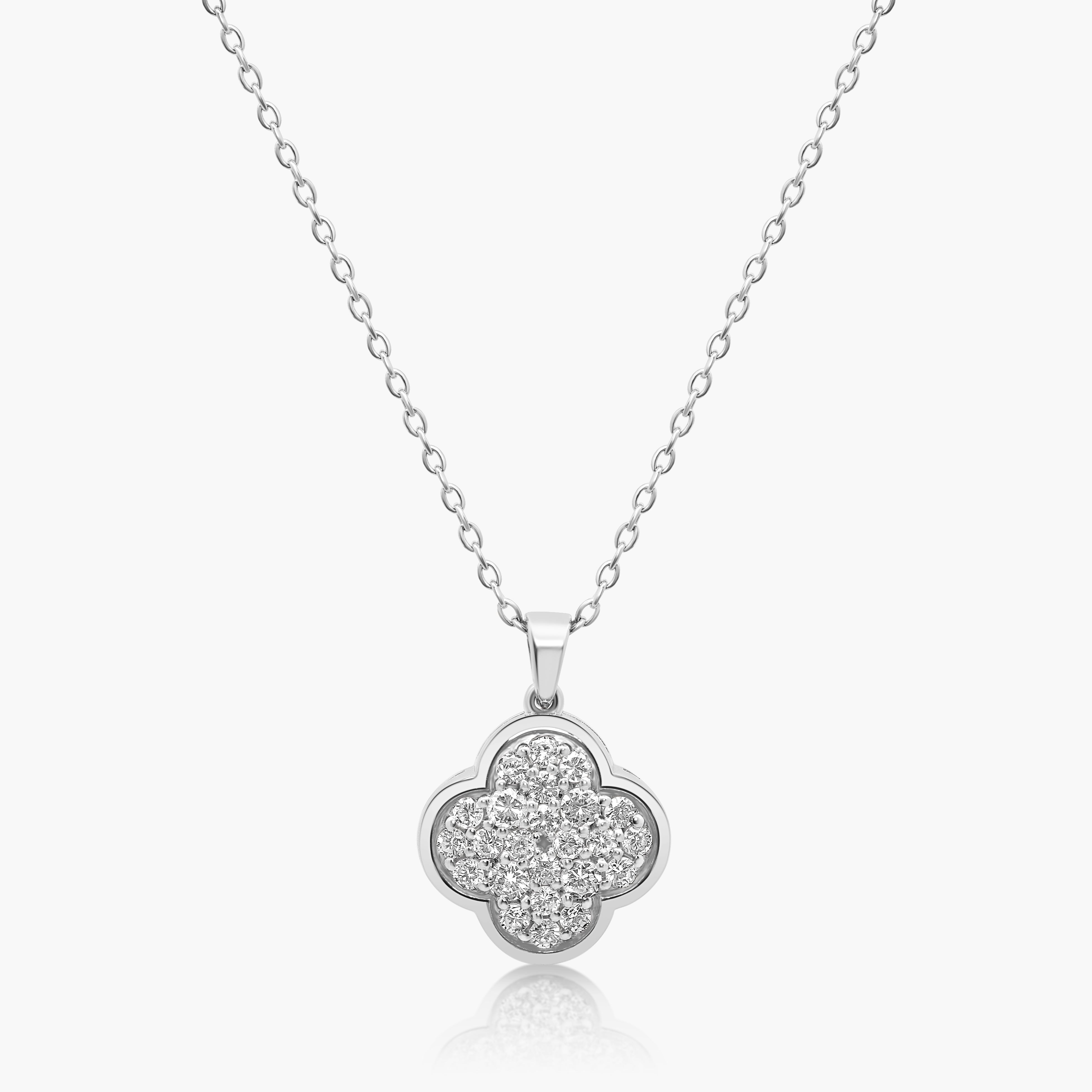 Rhea Diamond Quatrefoil Pendant