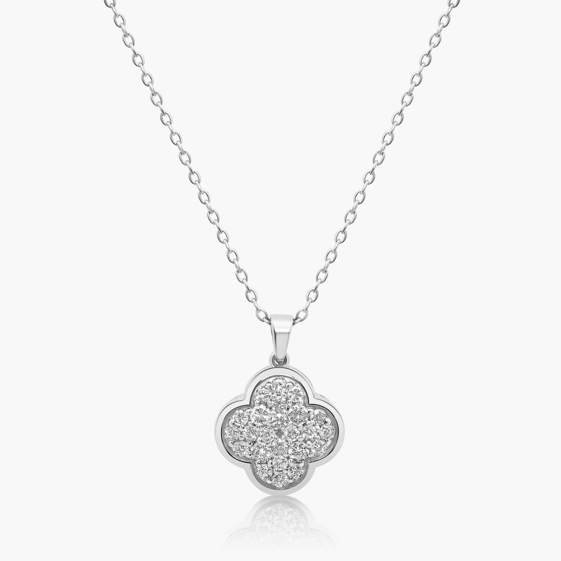 Rhea Diamond Quatrefoil Pendant