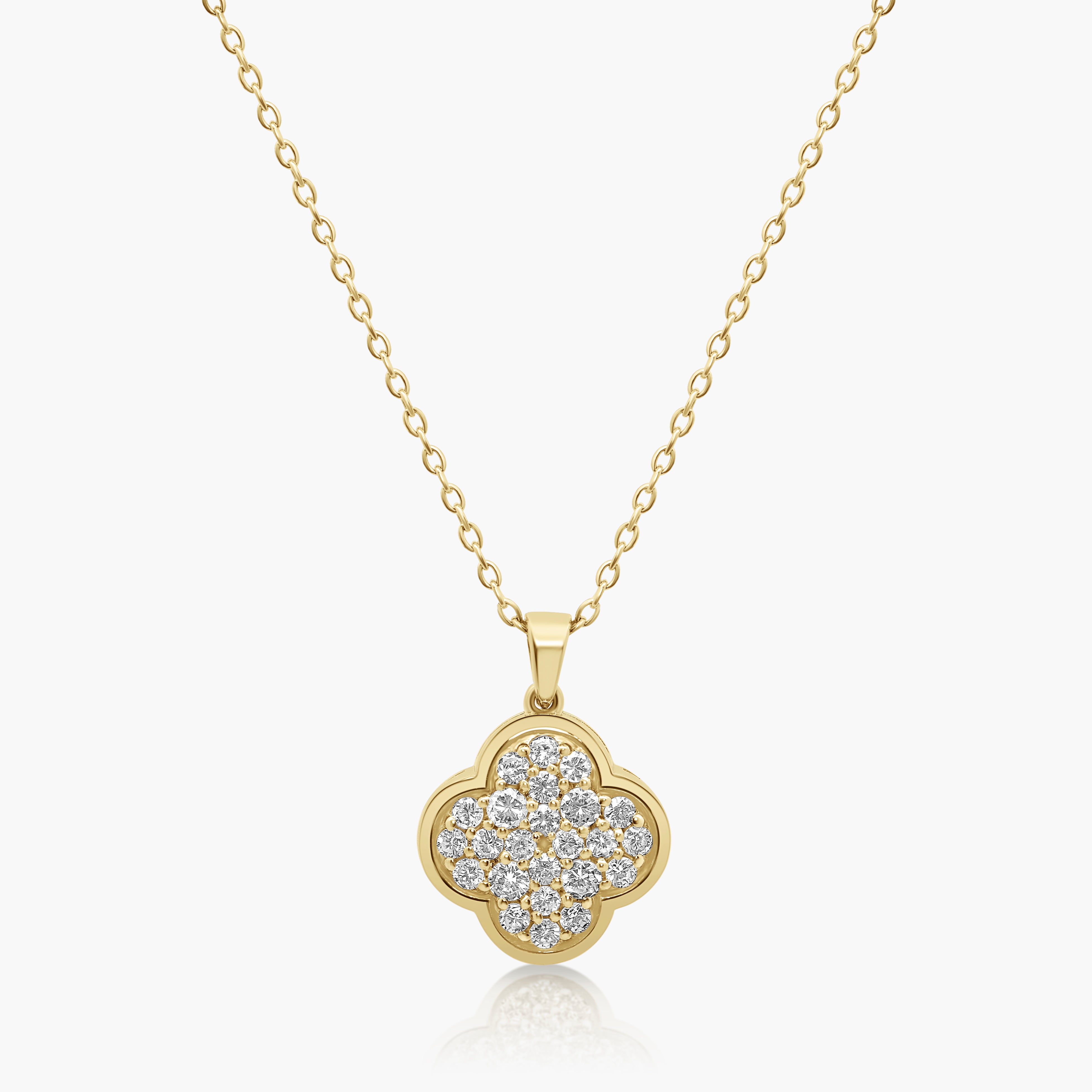 Rhea Diamond Quatrefoil Pendant