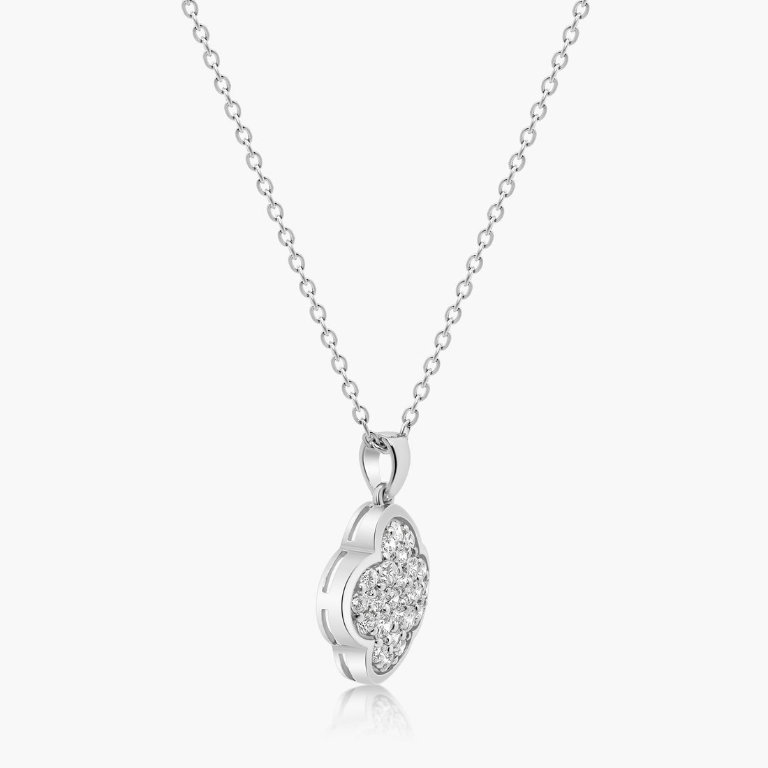 Rhea Diamond Quatrefoil Pendant