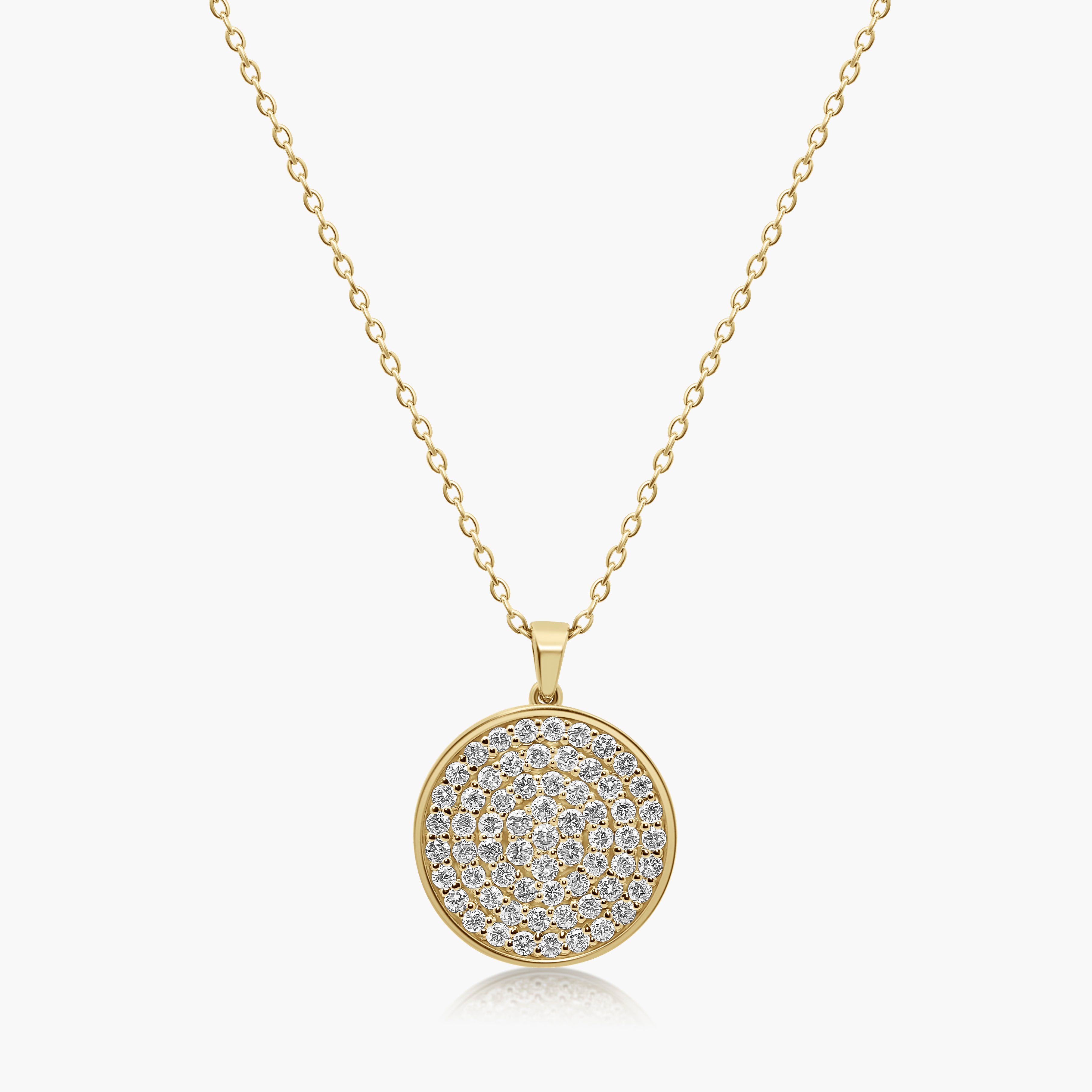 Lila Diamond Pavé Circle Pendant