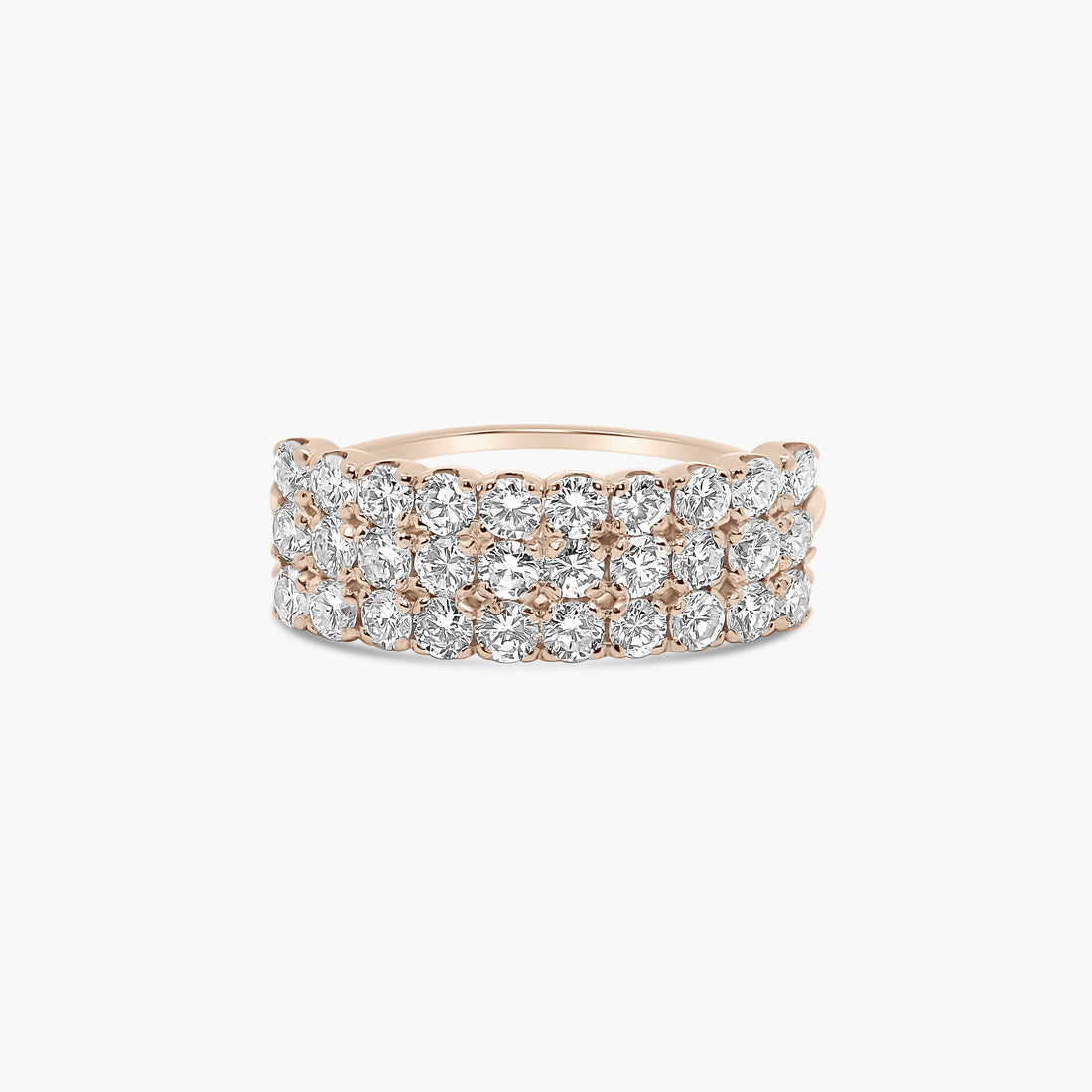 Kairi Diamond Triple Row Ring