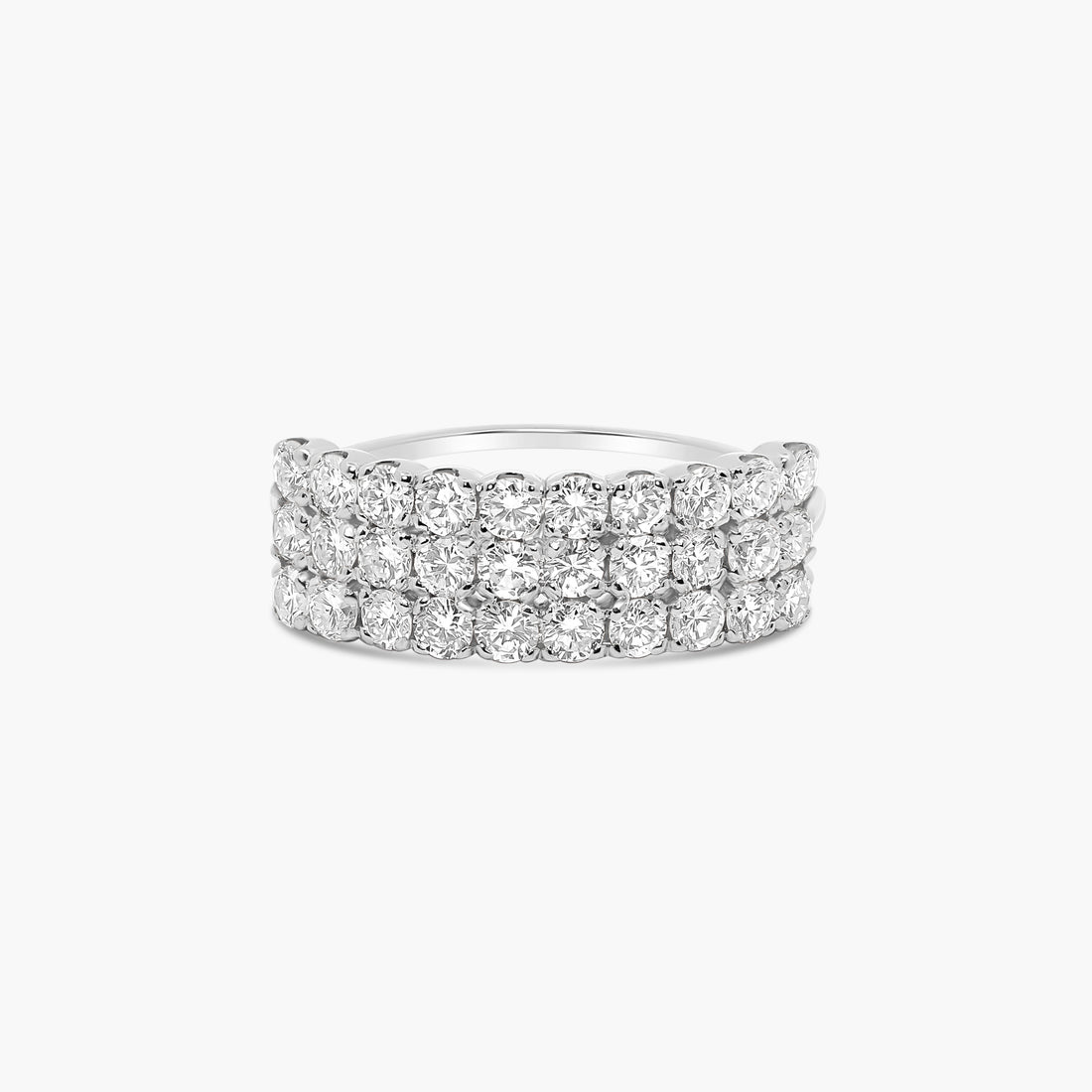 Kairi Diamond Triple Row Ring