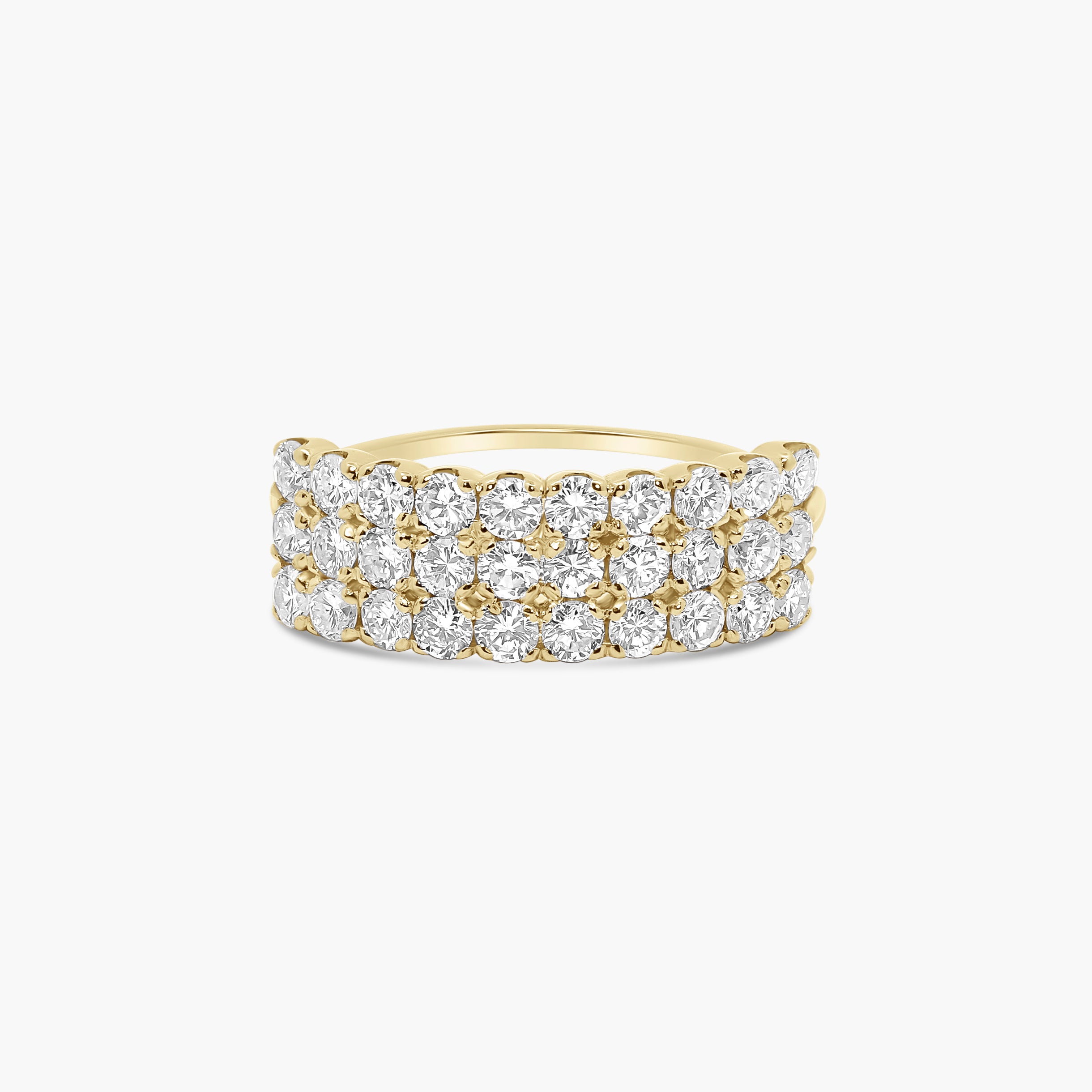 Kairi Diamond Triple Row Ring