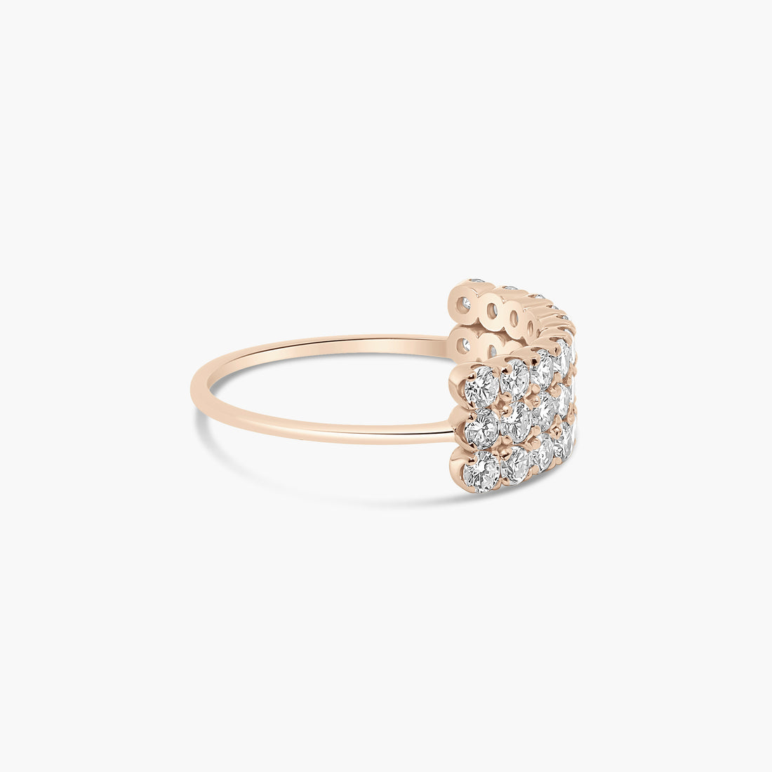 Kairi Diamond Triple Row Ring