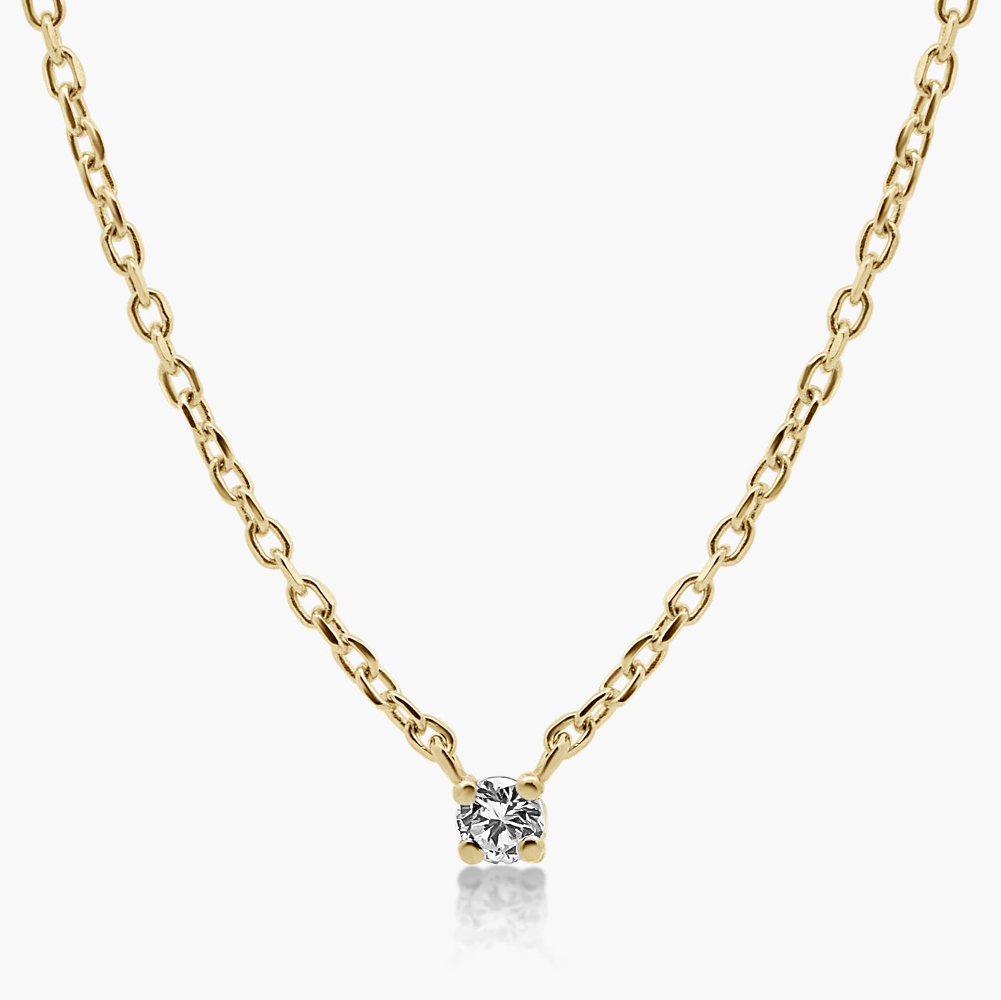 Mareli Diamond Solitaire Pendant Necklace