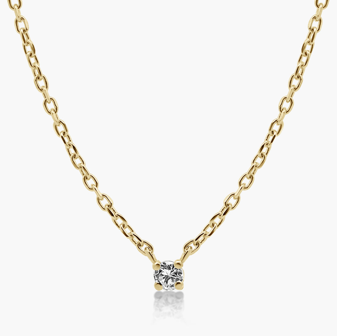 Mareli Diamond Solitaire Pendant Necklace