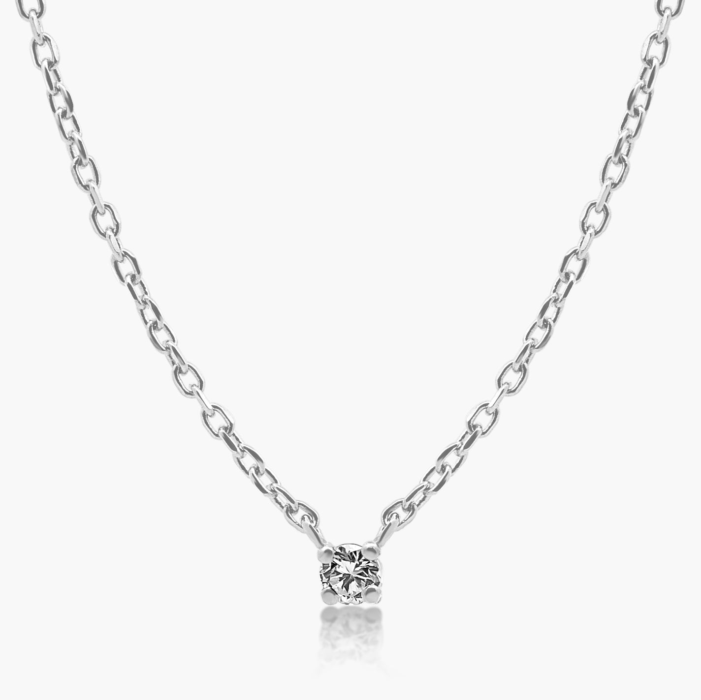 Mareli Diamond Solitaire Pendant Necklace