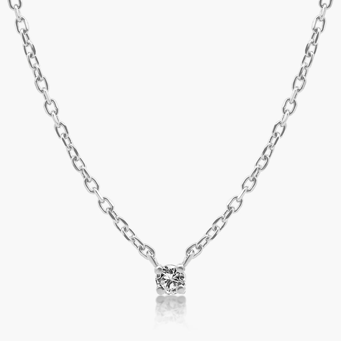 Mareli Diamond Solitaire Pendant Necklace