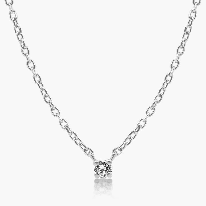 Mareli Diamond Solitaire Pendant Necklace